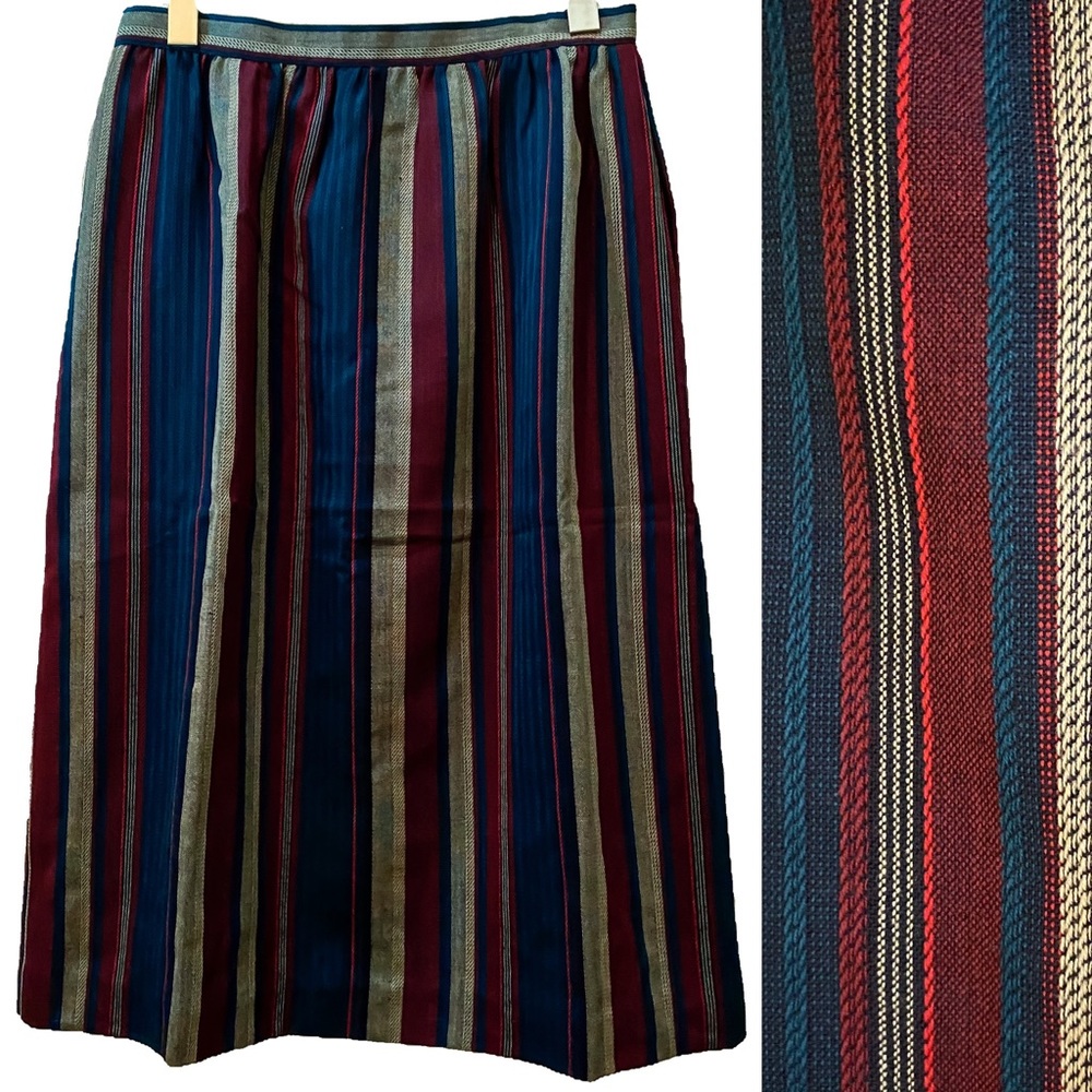 Vintage stripe on stripes wrap skirt